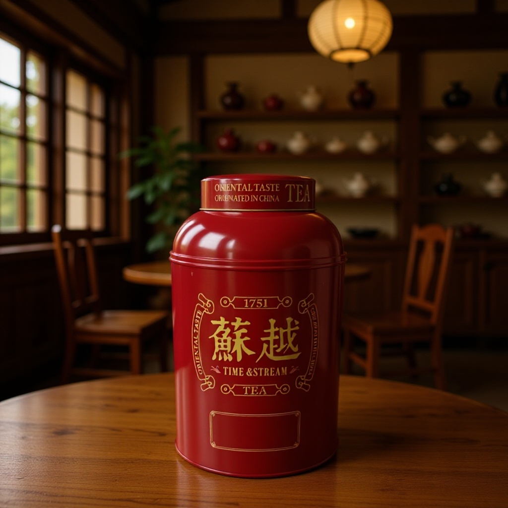 Gran lata de té negro, lata de hojalata redonda, TWG TEA, caja de té, decoración, barril de té, exhibición