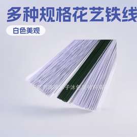 16号18号20号 花艺铁线60CM 80CM婚庆粗铁丝白色纸包铁丝压花