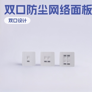 Deluxe 86 network interface single-port panel network panel dual-port with dust door network module panel phone