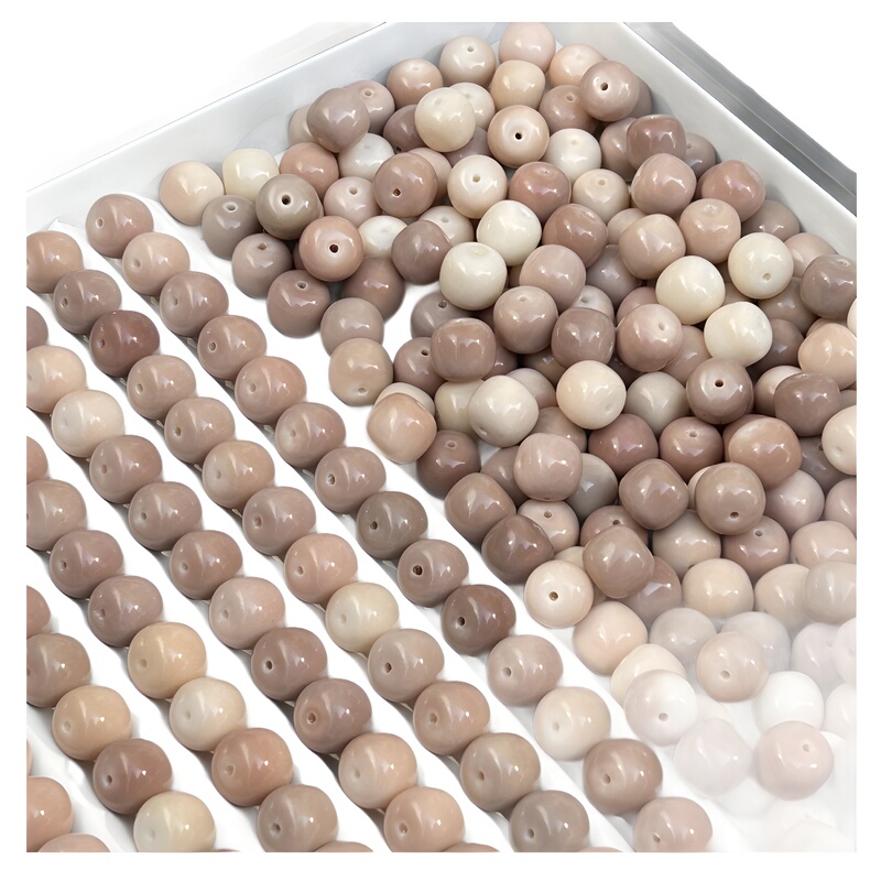 Factory wholesale natural bodhi root Myanmar dry mill loose beads bodhi taro mud powder new 13mm barrel beads live supply