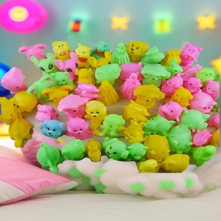 Светящийся ночной свет с цветной сменой, LED-батарейка, assorted милые фигуры, 6–8 см, AG10 x3