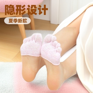 Zhejiang Wholesale Half Toe Socks Women's Shallow Mouth Invisible Finger Socks Set Summer Short Boat Socks High Heels Toe Socks