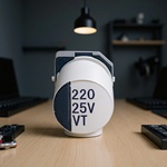 220UF25V6.3*7.7/8*10.5贴片铝电解电容电脑主板耐高温长寿命