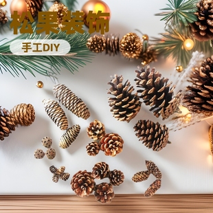 1-15CM pine cone Christmas decorations pendant wholesale ornaments shooting props dried flower pine cone handmade DIY materials