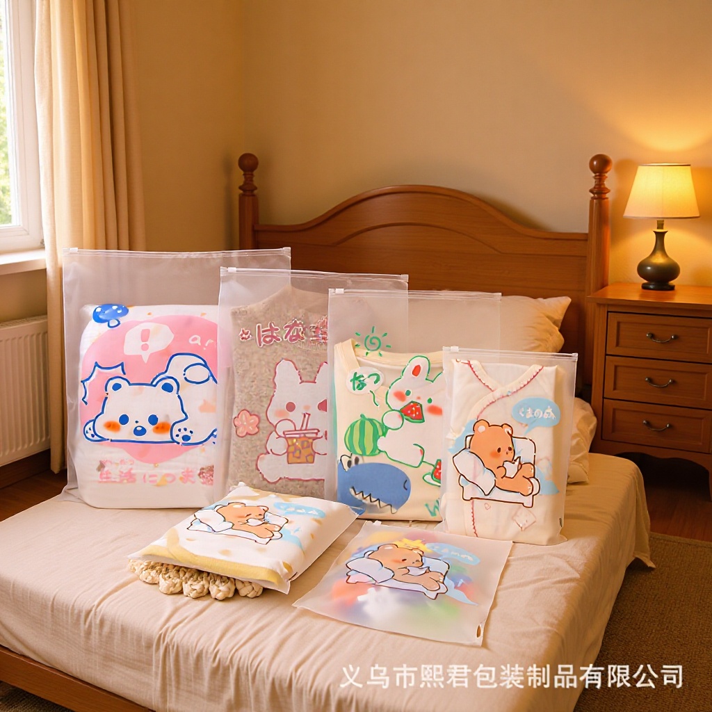 卡通旅行收纳袋行李箱衣服内衣裤整理包旅游衣物鞋子袋子摔跤熊