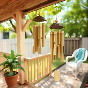 Homestay Wind Chimes, Handmade Musical Instruments, Hanging Decorations, Home Balcony Bamboo Products, Bells, Doorbells, Car Music, Pastoral Style