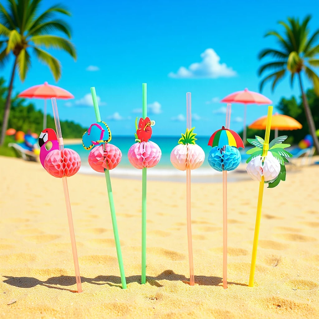 Одноразовая соломка Рождественская вечеринка по случаю дня рождения украшения соломинки торт чай с молоком десерт