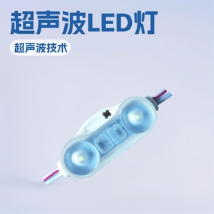 Origin supply ultrasonic module LED2 light highlight ABS line length 10CM1W waterproof IP68 advertising lamps 12V