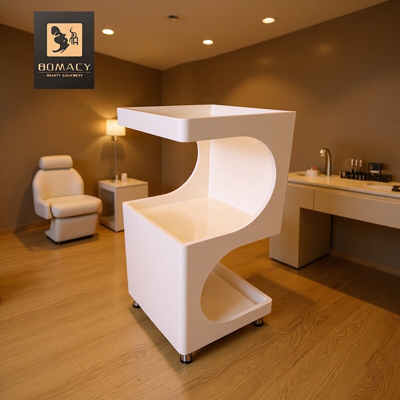 Beauty Salon Side Cabinet, Small Trolley, Skin Management Spa Center Tool Cart, Solid Wood Trolley, Storage Rack