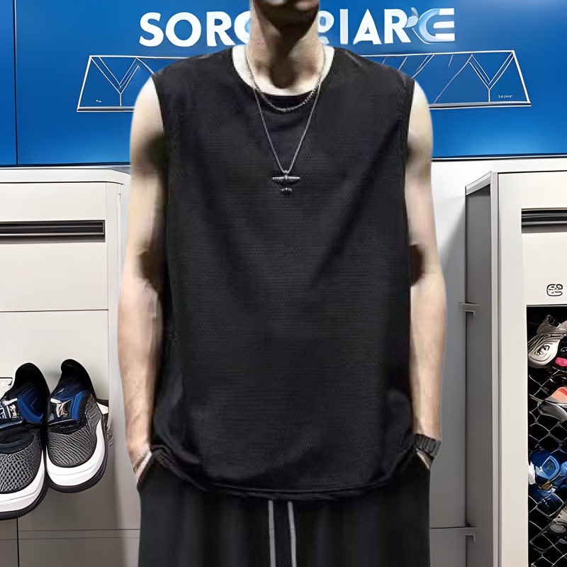 Boys Basketball Suit Summer Ice Silk Thin Quick-drying Teenagers Vest Shorts Trendy Handsome Casual Sports suit Boys Basketball Suit Summer Ice Silk Thin Quick-drying Teenagers Vest Shorts Trendy Handsome Casual Sports suit