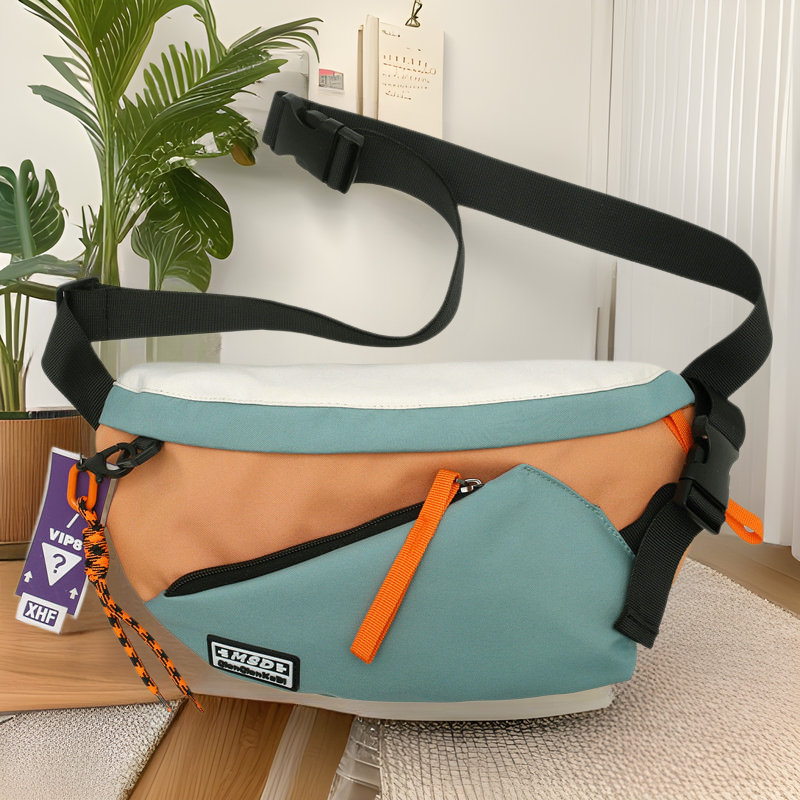 Wholesale men's high-end chest bag small national fashion sports shoulder bag men's all-match waist bag student messenger bag women