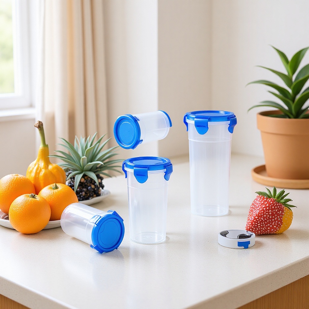 圆形乐扣水杯促销礼品杯塑料广告杯密封防漏带扣可印LOGO便携水壶