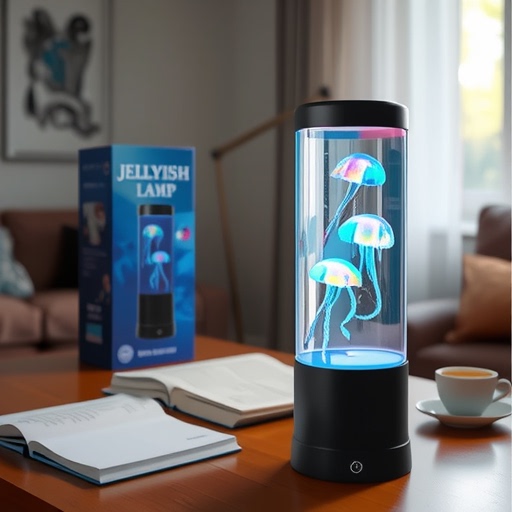 Factory hot sale jellyfish lamp LED color changing colorful lava lamp creative decoration aquarium night light atmosphere desktop lamp