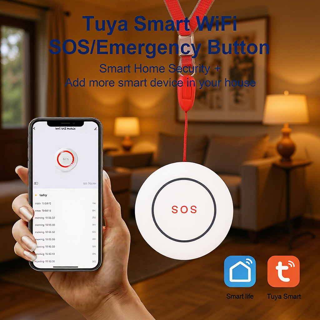 Customized Graffiti Wifi Emergency Button Remote Elderly Home Wireless Sos One-Button Alarm Cross-Border Export