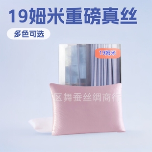 Amazon source wholesale heavy 19 M silk pillowcase double-sided mulberry silk pillowcase envelope zipper multi-color