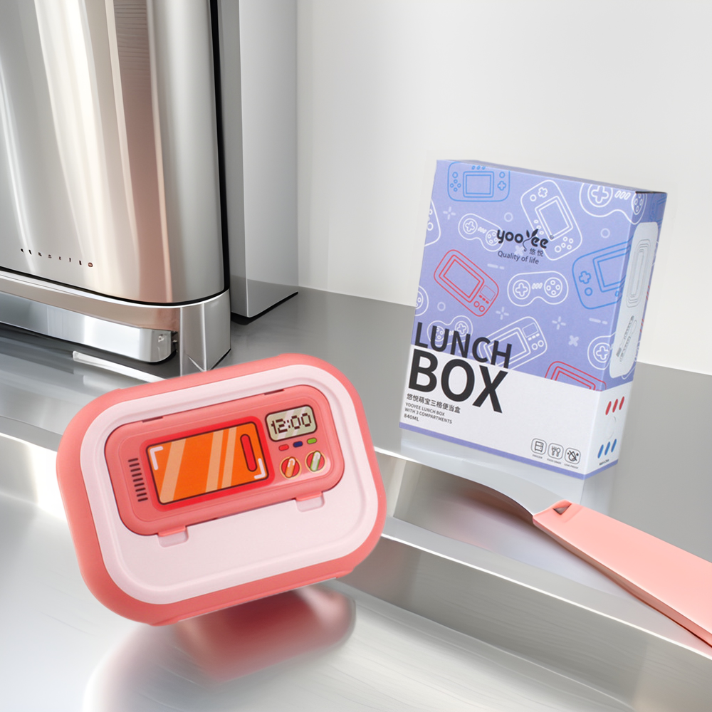 Caja de almuerzo de acero inoxidable 304 compartimento sellado caja de almuerzo con tapa almuerzo no olor estudiante lonchera portátil caja de almuerzo 840ml