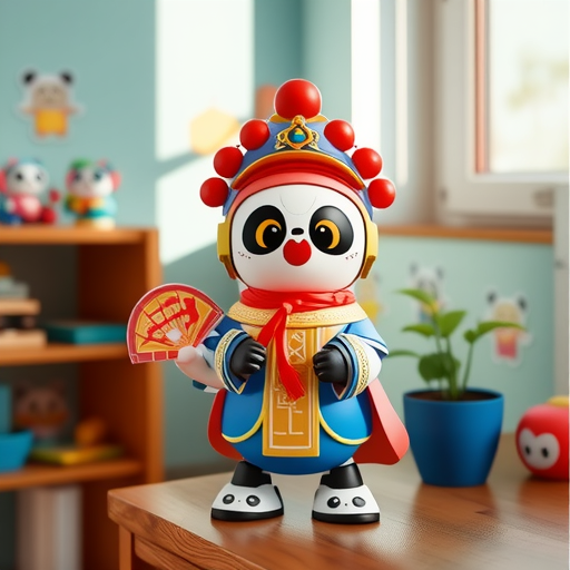 Los niños cambian automáticamente la cara panda ópera de Sichuan muñeca robot de baile eléctrico de la marea nacional juguetes muñecas de dibujos animados