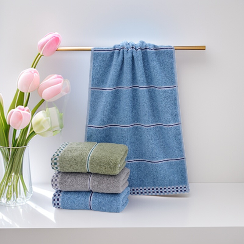 Jacquard Plaid towel thickened adult face towel factory direct 100g gift cross-border Towel logo Jacquard Plaid towel thickened adult face towel factory direct 100g gift cross-border Towel logo