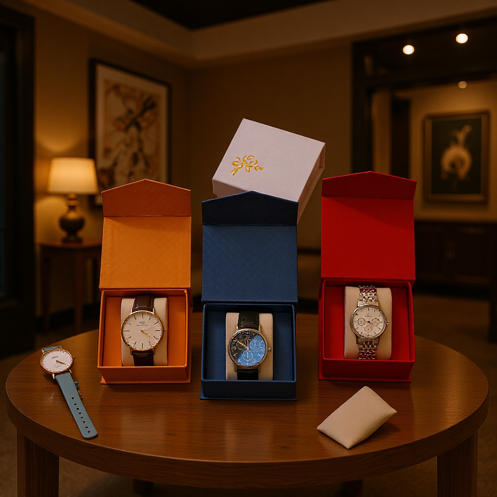 Hot-Selling Fashion Casual Leather Strap Watch for Women, Quartz Watch for Business Men, Packaging Box Manufacturer Wholesale Gift Box