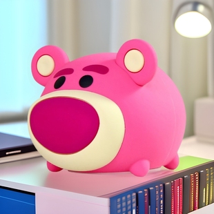Cross-border Silicone Pat Lamp Nightlight Strawberry Bear Three-eye Bedroom Bedside Lamp USB Rechargeable Ornament Gift