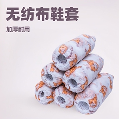 户外便携鞋套无纺布一次性cpe室内加厚防水点断式防尘脚套鞋子