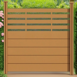 Outdoor Plastic Wood Fence Semi-Enclosed Garden Fence Villa Courtyard Garden Guardrail Alloy Sunproof Anti-Corrosion Environmentally Friendly Wind-Resistant