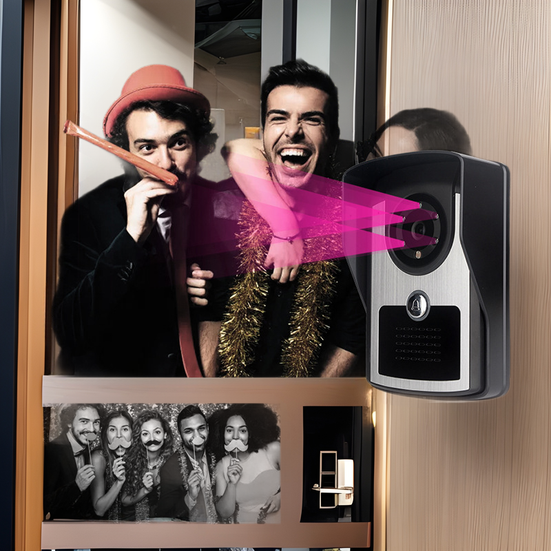 7 inch wired graffiti WIFI video doorbell HD 1080p video Photo unlock video intercom wholesale