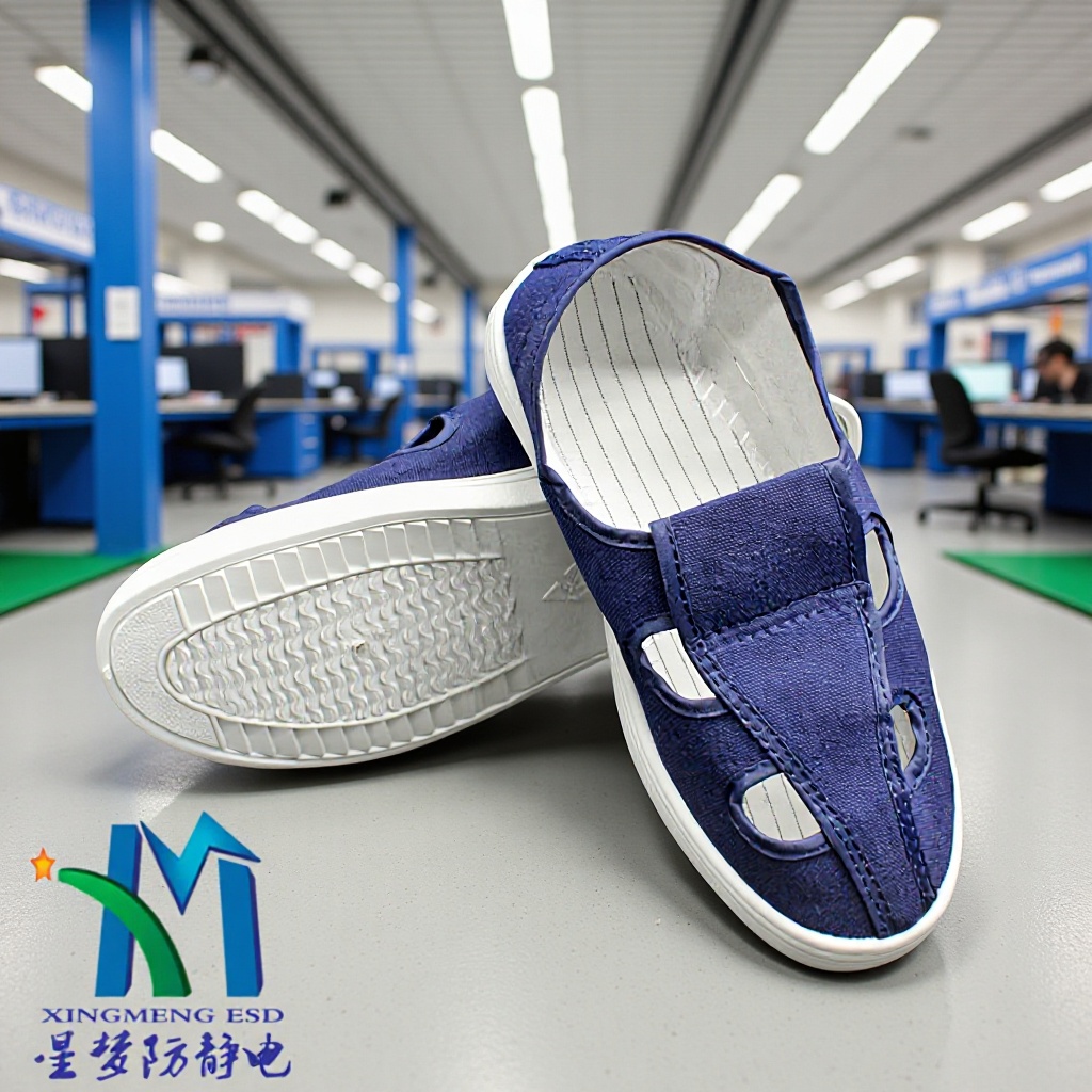 防静电工作鞋车间使用防静电四眼鞋白色帆布鞋蓝色防静电鞋现货