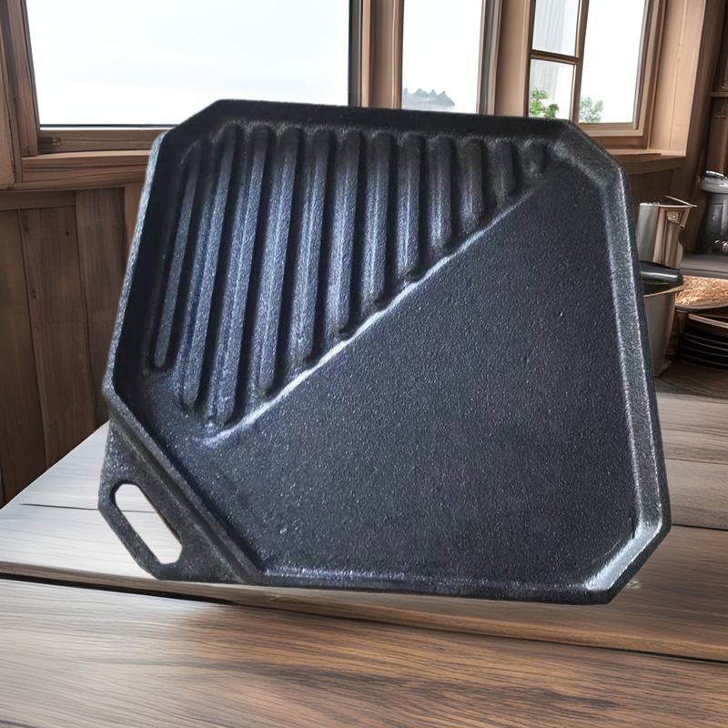 Tors Export Japanese Cast Iron Thickened Flat Baking Pan Outdoor Camp Cooking BBQ Pan Teppanyaki Pan