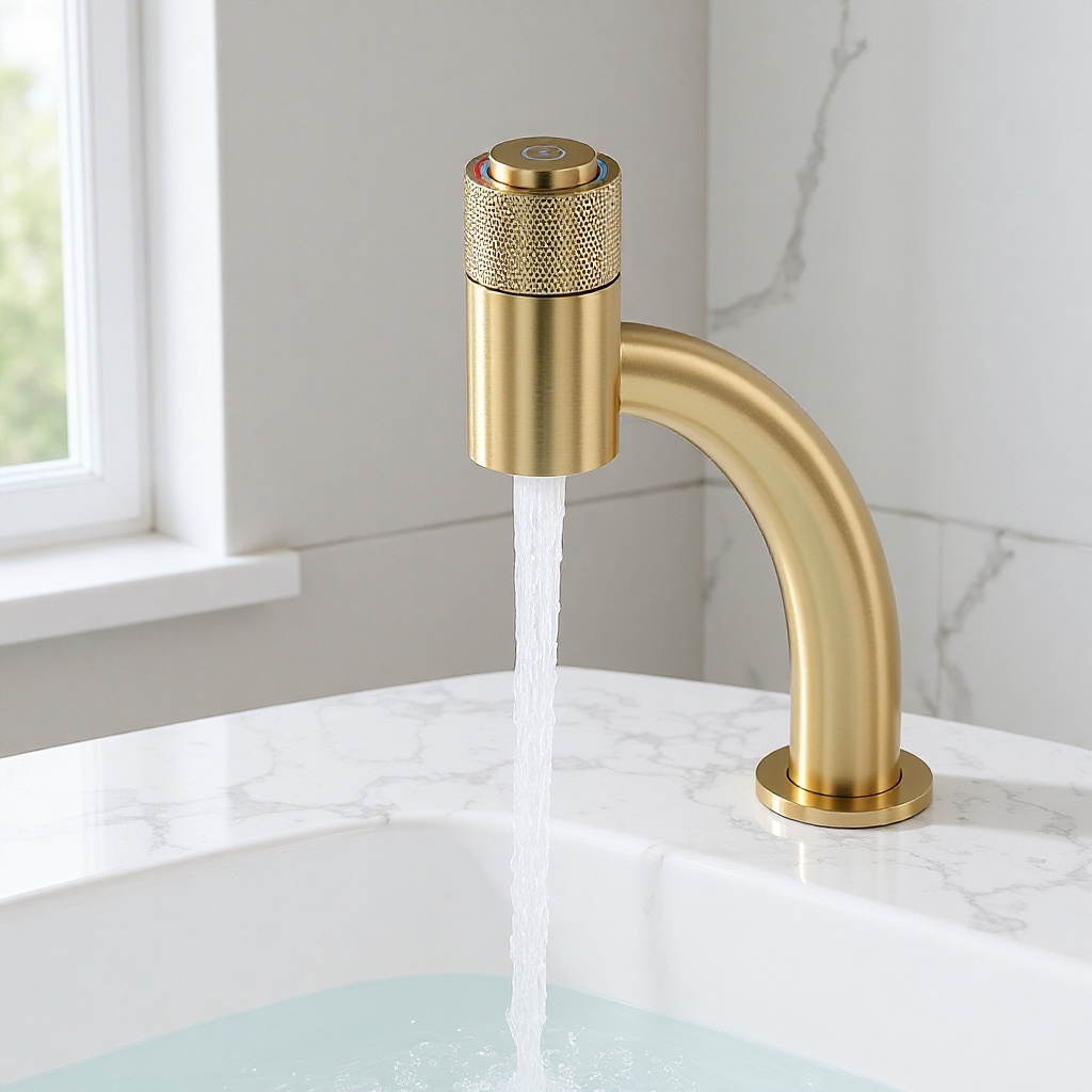 Brushed Gold Washbasin Faucet Hot and Cold Bathroom Creative Hot and Cold All-Copper Black Gunmetal Basin Faucet New Model