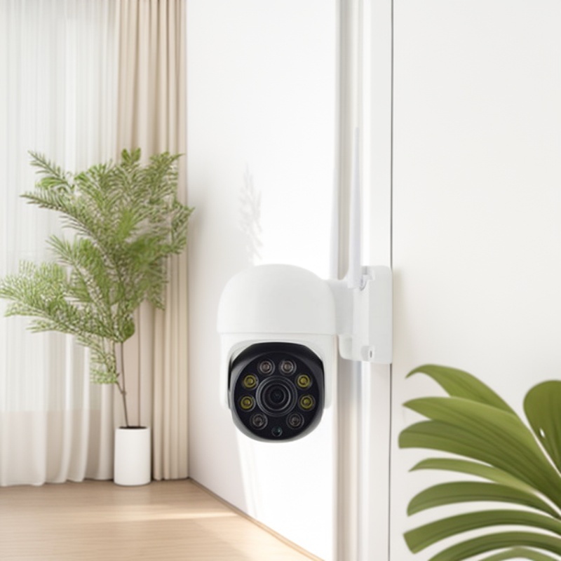 工厂直销5MPWiFi迷你PTZ球型摄像头355度旋转手机远程操作红外
