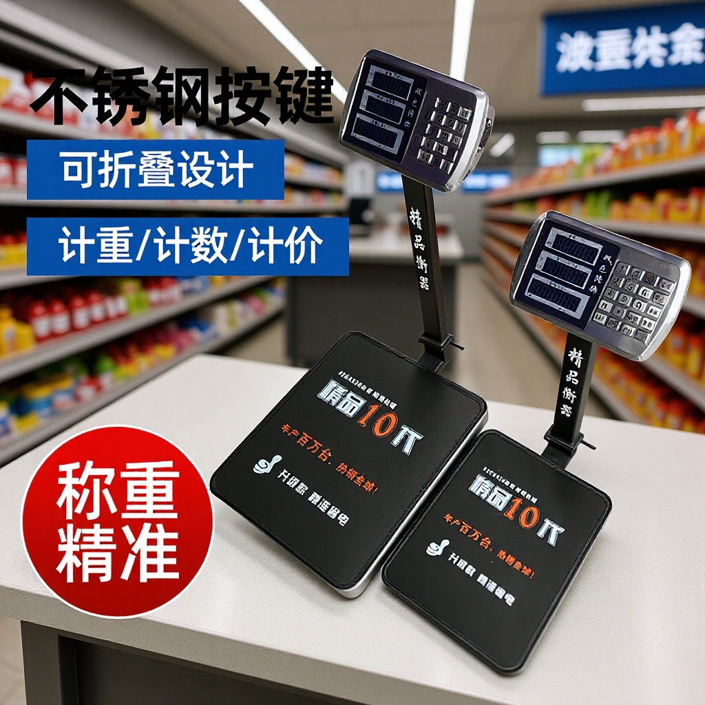 200公斤碳钢平台电子计价称 三挡调节150kg可折叠工业电子落地秤