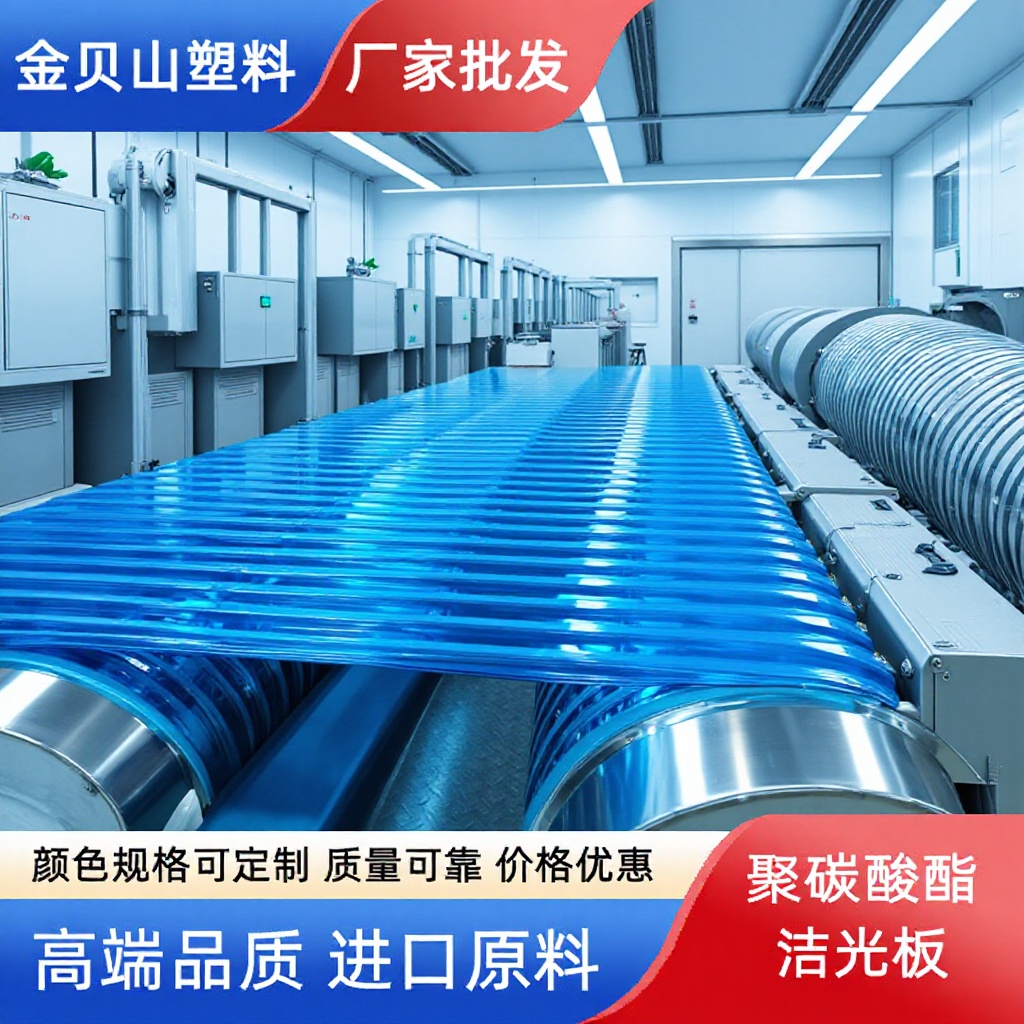 聚碳酸酯光板PC透明实心耐力板采光雨篷遮阳板蓝色雨棚防雨塑板
