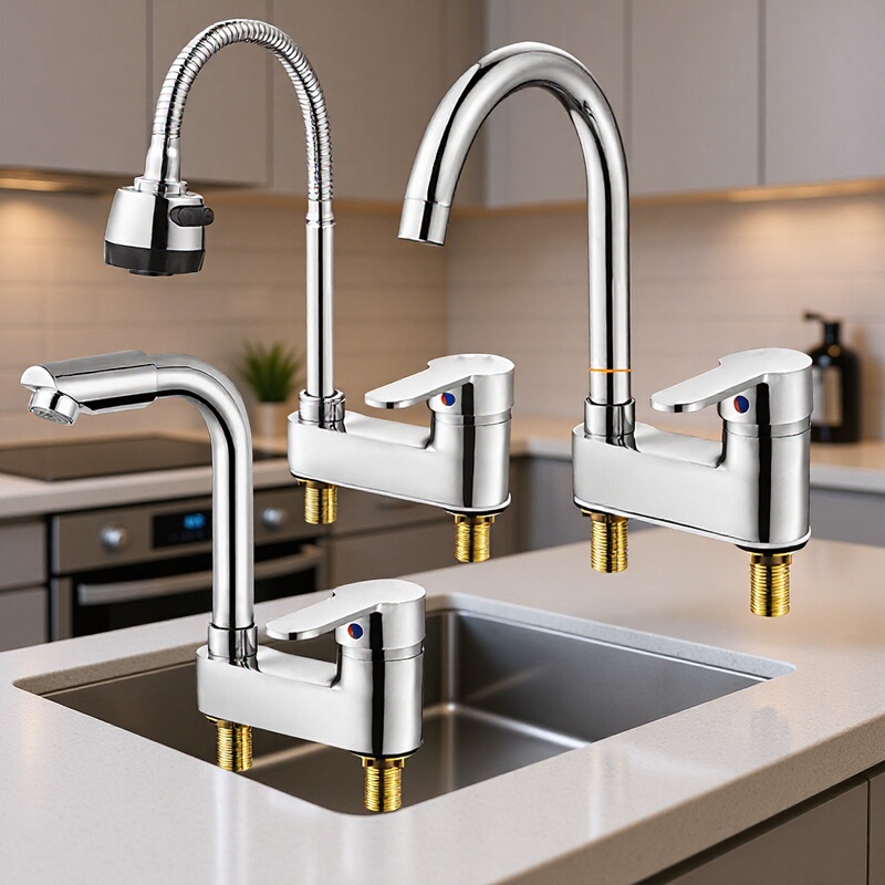 All copper double-Hole Basin faucet hot and cold mixing toilet table basin wash basin double-hole three-hole faucet wholesale All copper double-Hole Basin faucet hot and cold mixing toilet table basin wash basin double-hole three-hole faucet wholesale