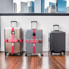 十字行李箱捆绑带飞机夜光发光打包带可拆分一字加固带飞机款