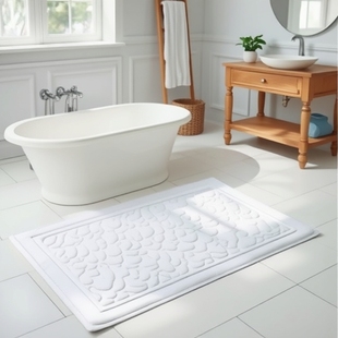 Five-star hotel floor towel thickened absorbent pure cotton foot mat bathroom cotton non-slip hotel floor towel