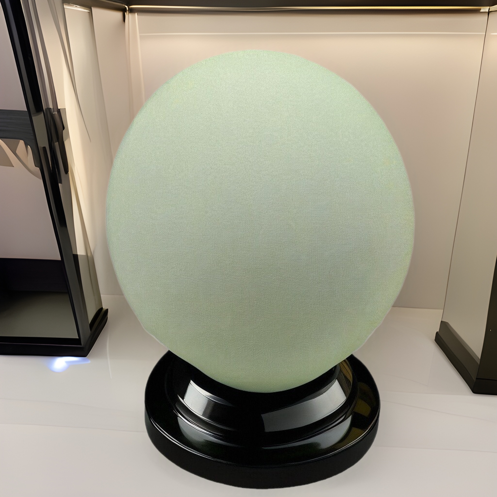 发光球夜光石冰洲石荧光夜明珠磨砂宝石球送底座水晶装饰品