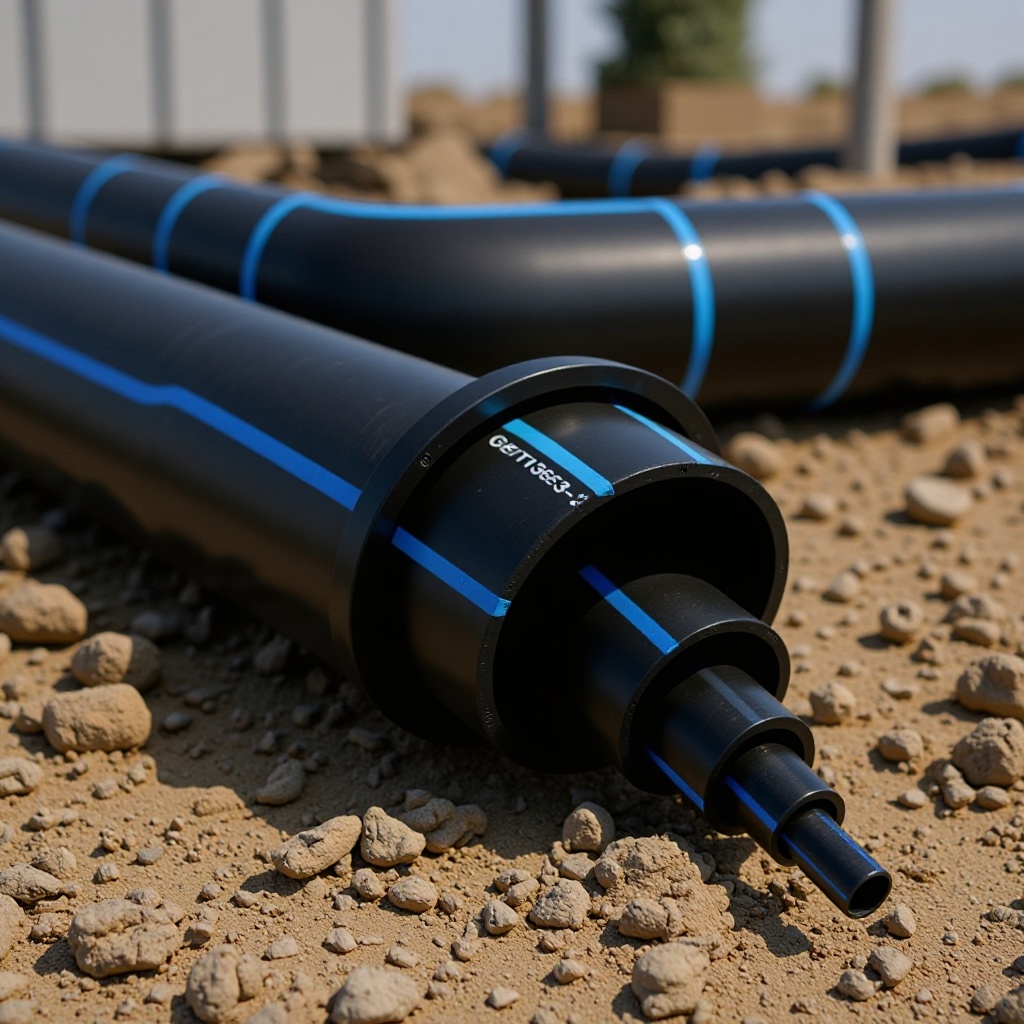 110口径PE给水管pe穿线塑料管黑色聚乙烯自来水排水管管材批发