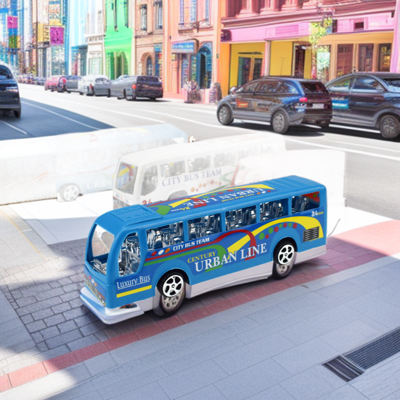Multicolor Plated Seat Huili Bus Toy Children's Huili Tank Motorcycle Four-wheel Drive Model Toy