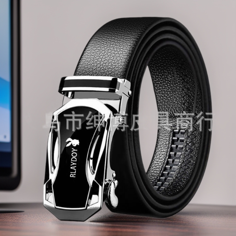 Young Man's Belt, Men's Wide Waistband, Versatile Automatic Buckle, Youth Business Fashion, Korean Style Casual Pants Belt