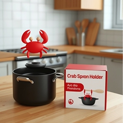 カニの鍋の端にシリカゲルの食器棚を挟んで、カニのスプーンを置いて炉のシリカゲルスプーンを支えます。