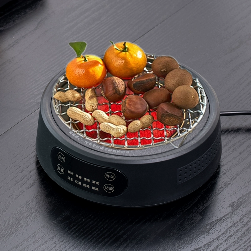 Электрическая керамическая плита 25G (1300 Вт) — настольный чайник для заваривания, совместима с чайниками 500–1300 мл, орех/белая/чёрная
