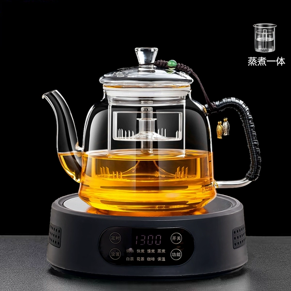 [25G黑色+禅意祥林壶A（蒸煮双胆）1300ML]