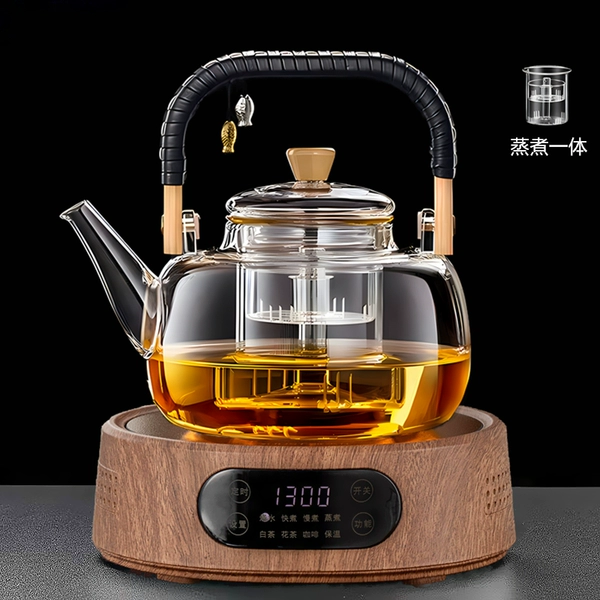 [25G胡桃木色+禅道壶（蒸煮双胆）1000ML]