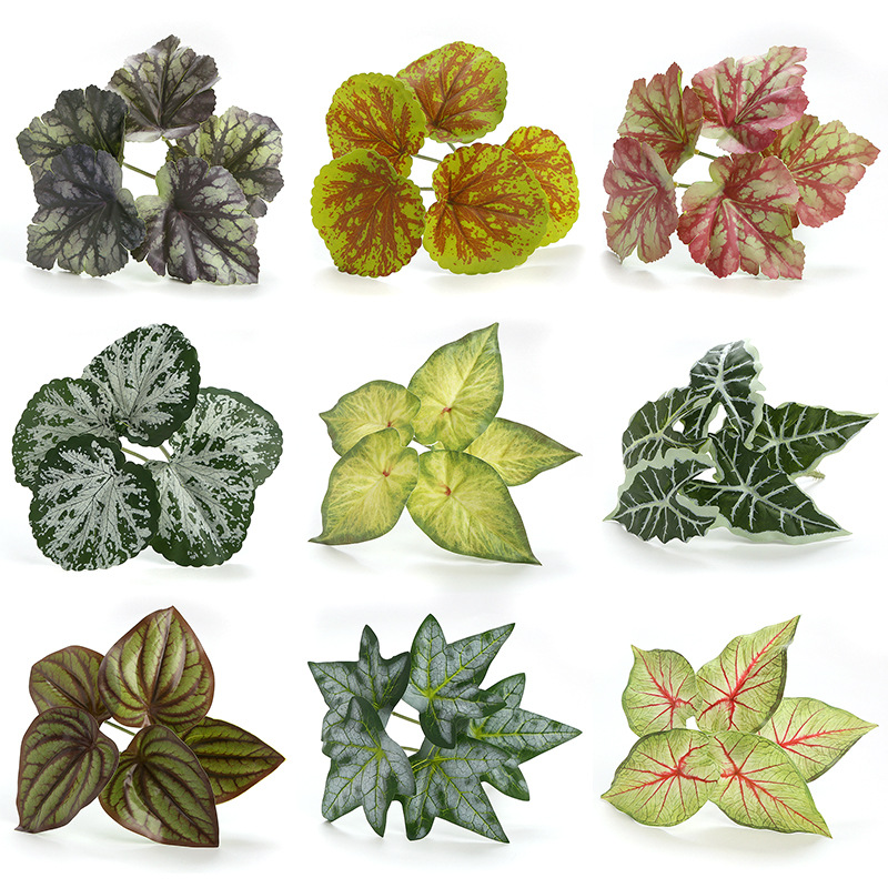 Artificial Small 5-Head Flower Arrangement, Fake Green Plants, Small Potted Plants, Flower Arrangement, Breeding Box, Landscaping, Fake Leaves, Monstera Leaves, Pothos Leaves