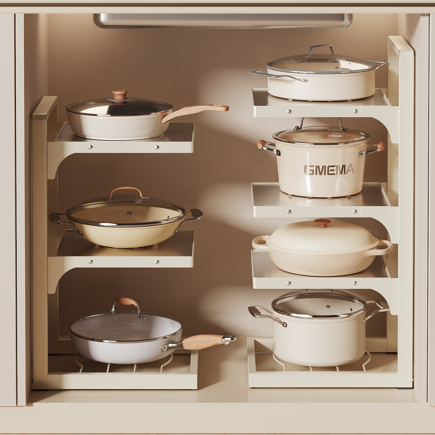 Kitchen Pot Storage Rack Layered Storage Rack Kitchen For Home Floor Pot Rack Under Sink Pot Rack