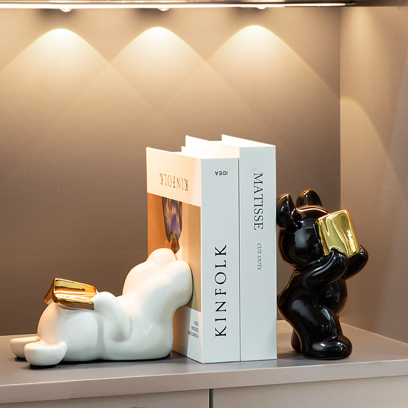 Violent Bear Bookend Ornament Creative Tv Cabinet Light Luxury High-End Entrance Wine Cabinet Living Room Home Decoration Bookend