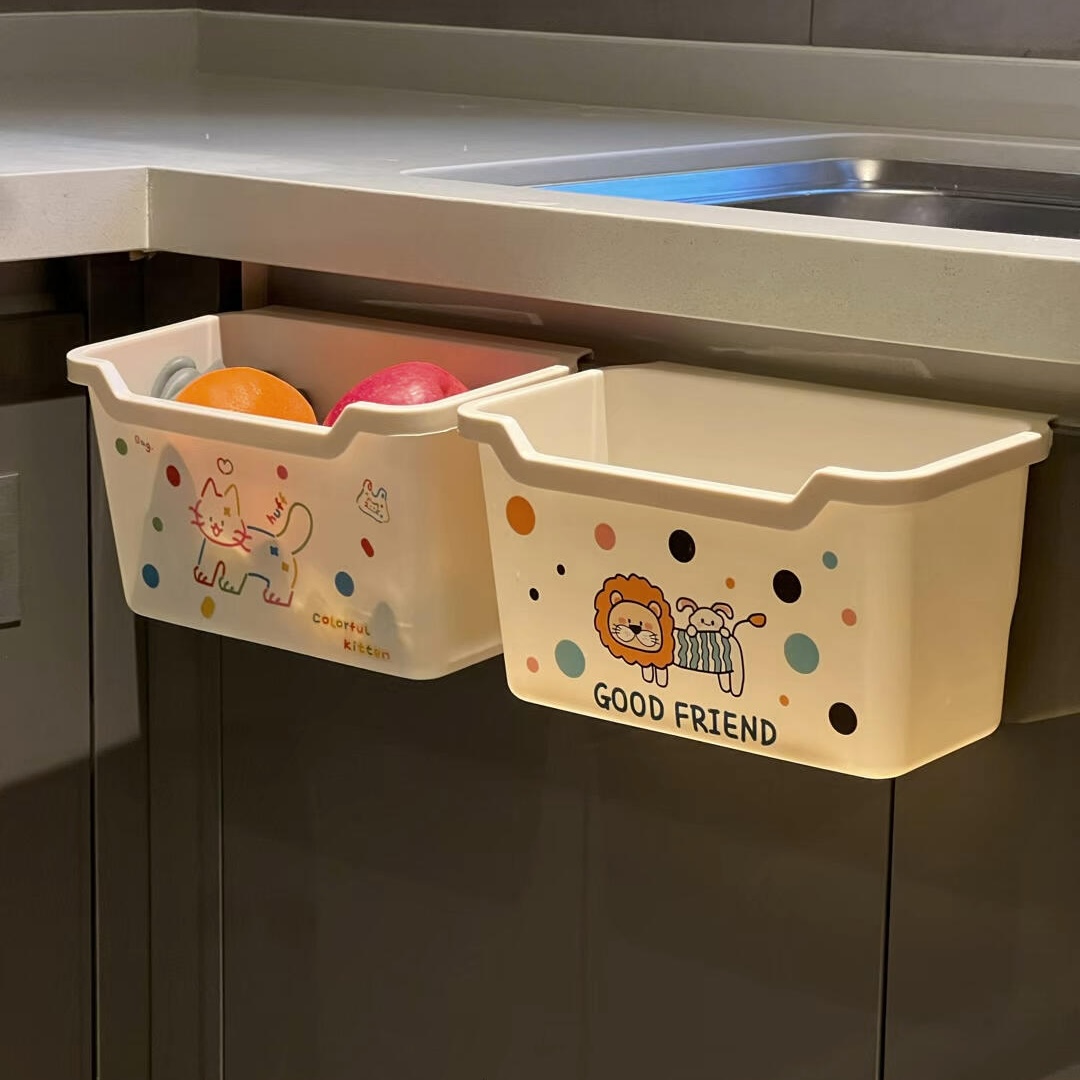 Desktop Hanging Trash Can Kitchen Bathroom Bedroom Cosmetics Drawer Storage Box Hanging Desktop Mini Organizer Box
