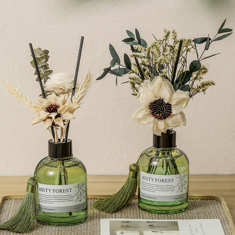 Coffee Table Ornaments Tea Fragrance High-End Bedroom Indoor Long-Lasting Fragrance Dry Flower Fragrance White Tea Essential Oil Jasmine Aromatherapy Ornaments