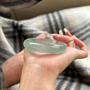 "Xiaochun Liangyue" Burmese Ice Floating Jadeite Jade Bracelet Women's Ice Jade Treatment